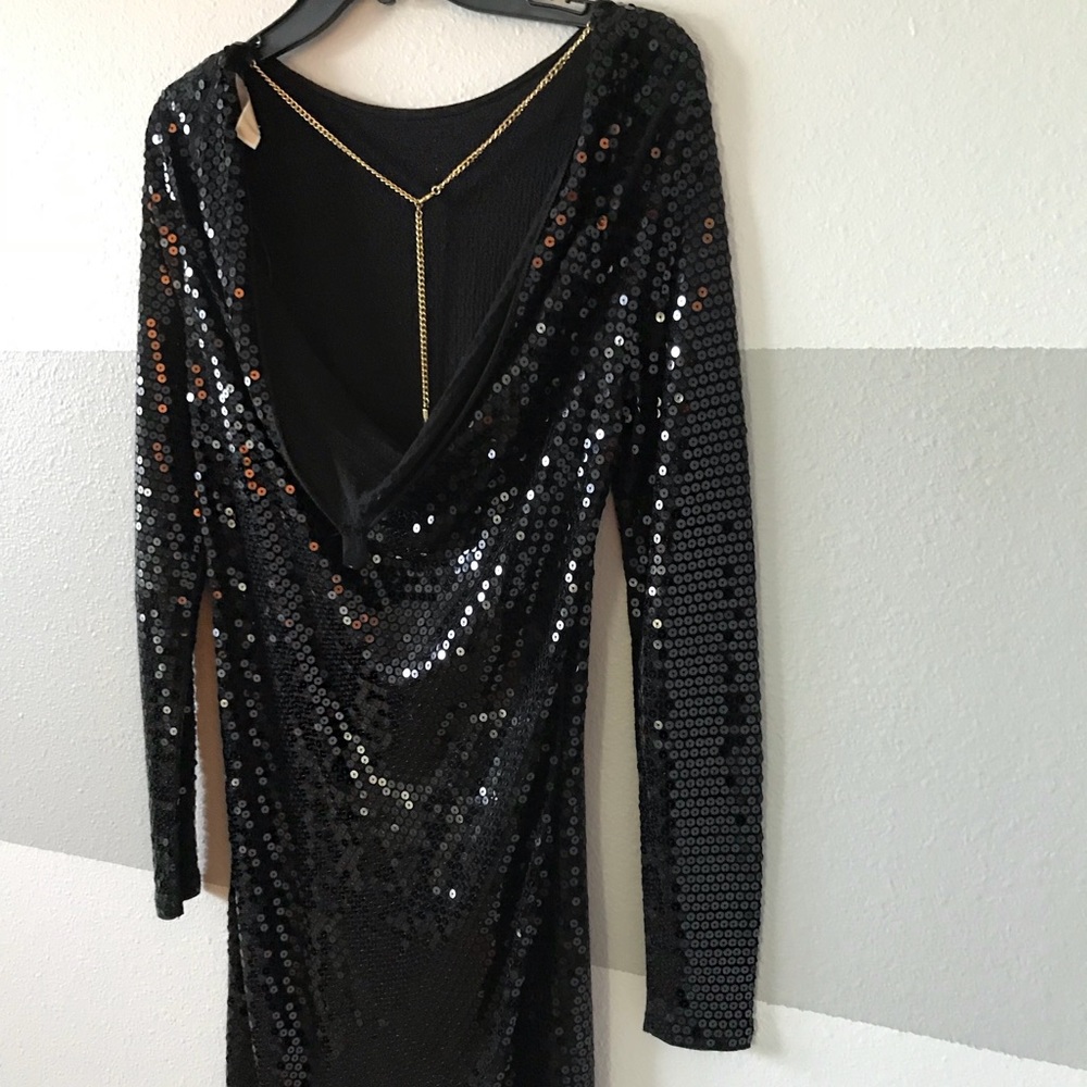 Michael Kors Black sequined party dress